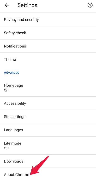 About Chrome browser on Android Phone
