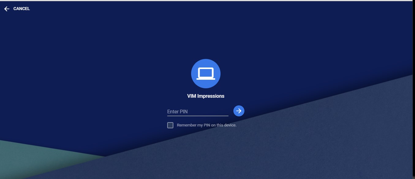 chrome remove desktop enter PIN for support