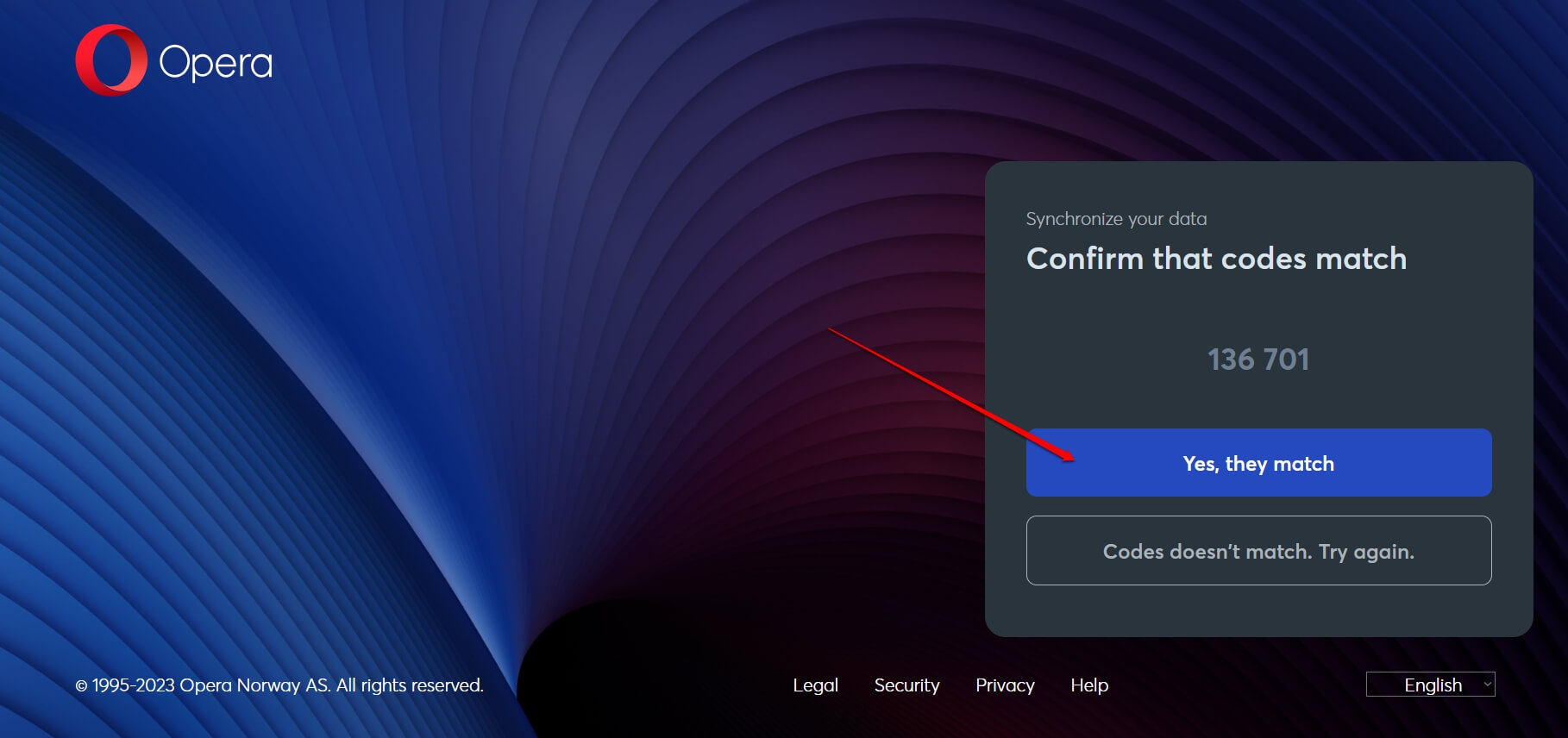 confirm the codes