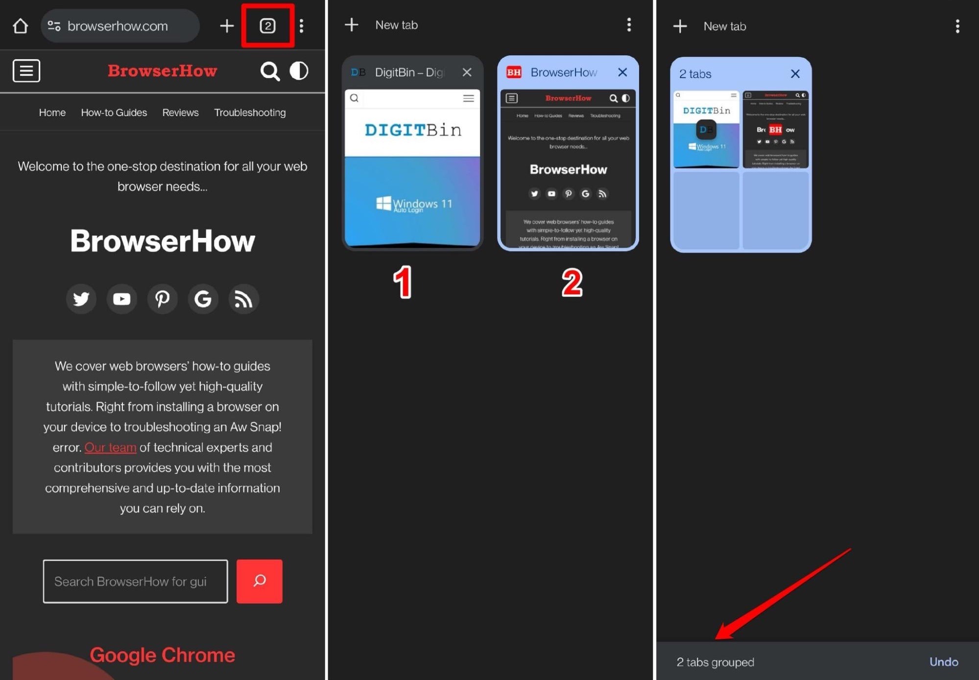 Create Tab Groups in Chrome Android