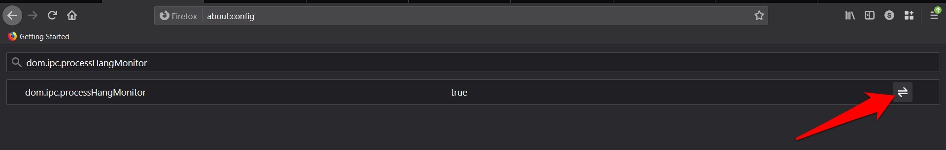 dom.ipc.processHangMonitor Firefox Config