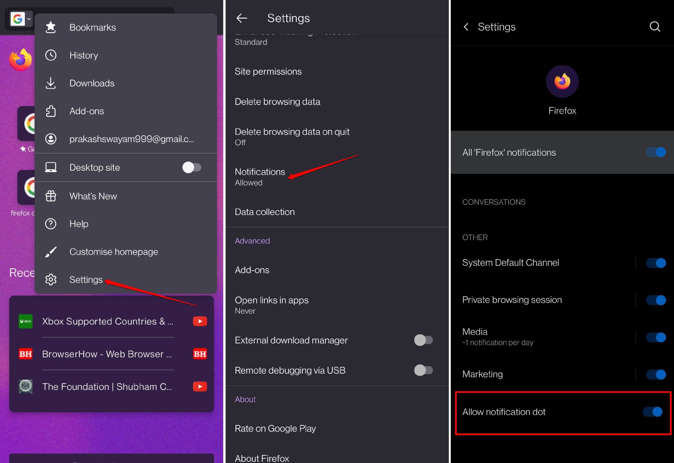 enable notification dot for firefox notifications scaled