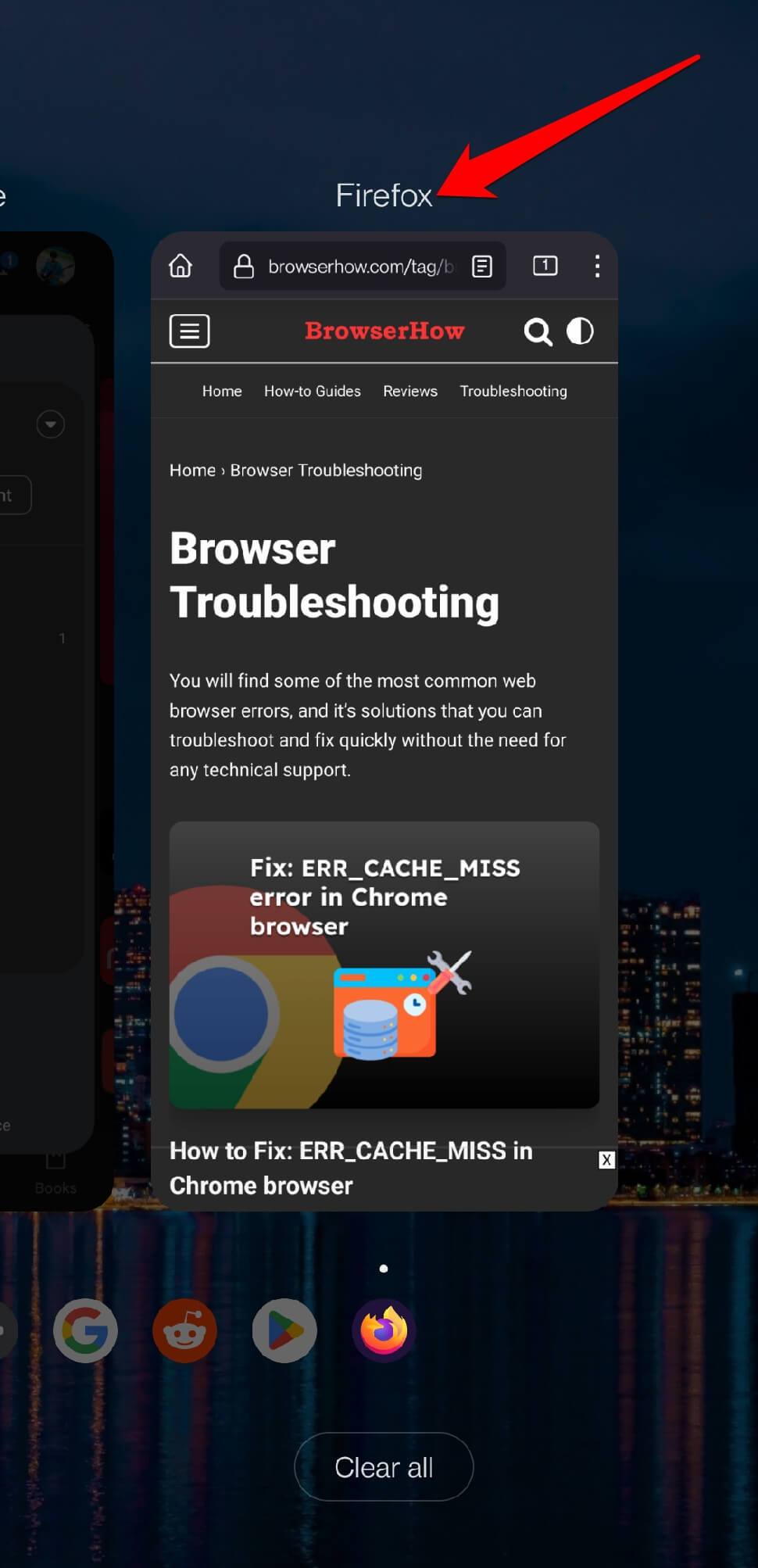 force close Firefox app
