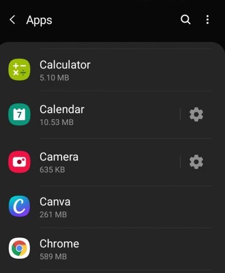 Google Chrome Apps Settings Page