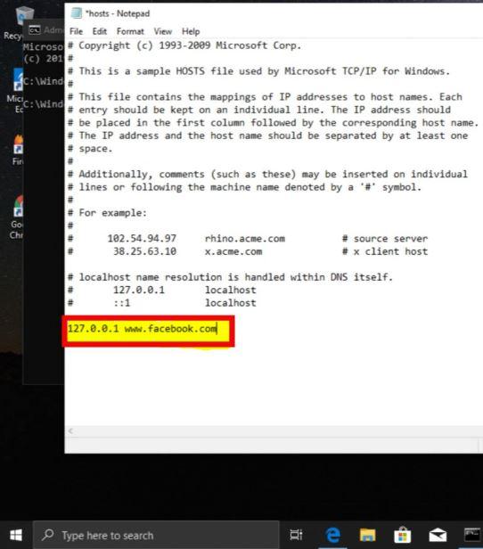Hosts file in Windows OS