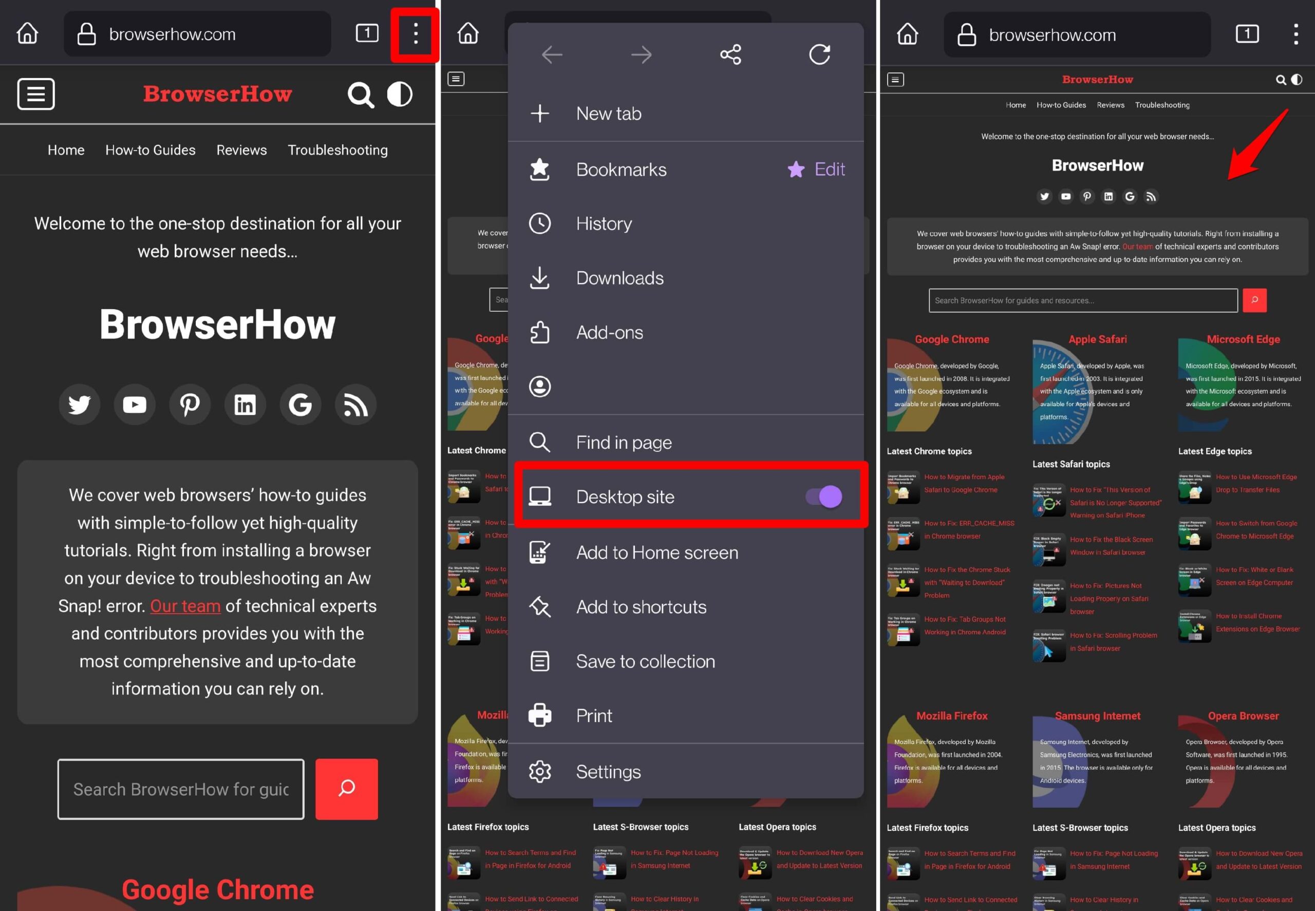 how to view desktop site on Firefox for Android scaled