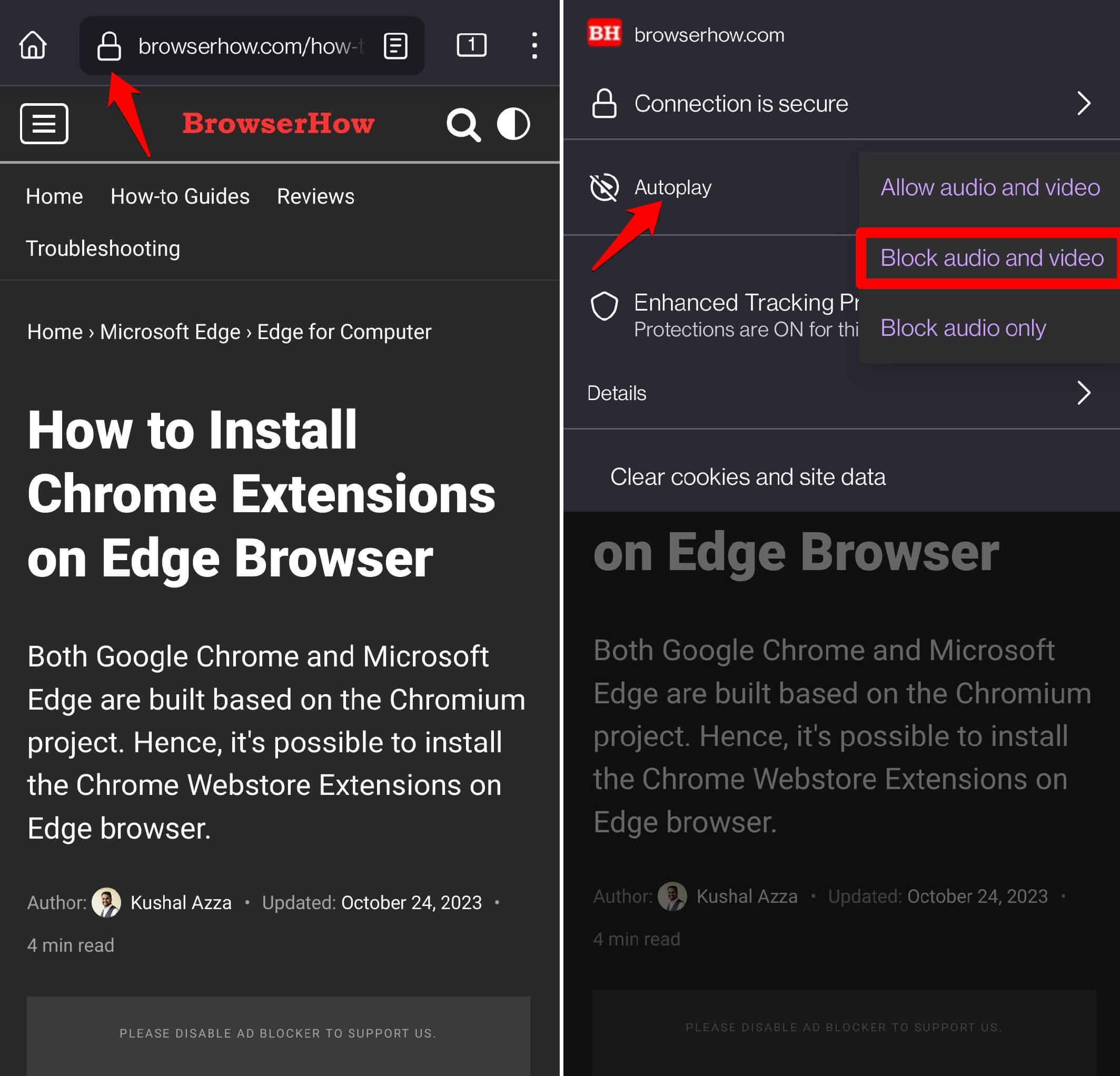manage media autoplay on Firefox Android