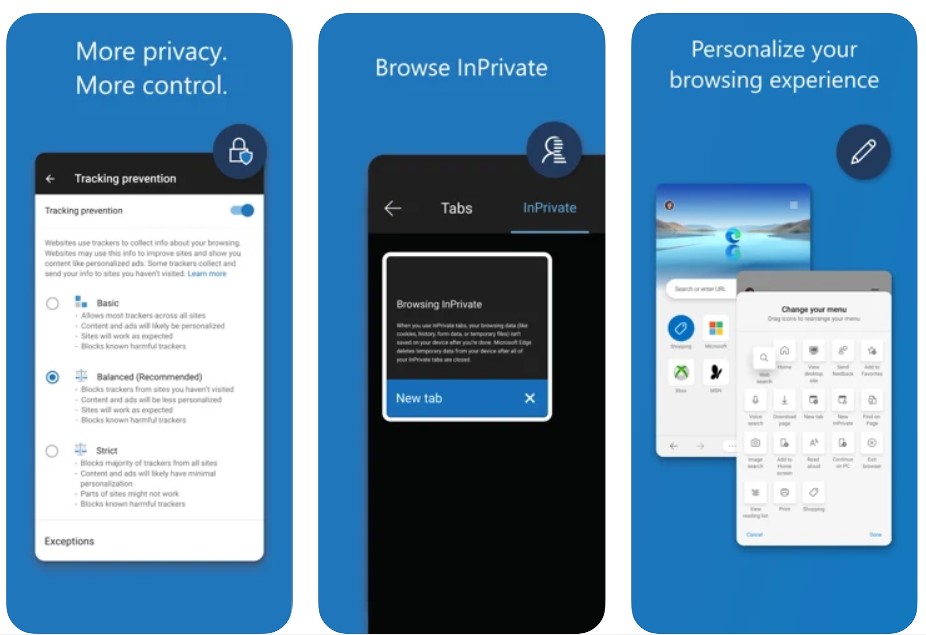 Microsoft Edge for iOS and iPadOS