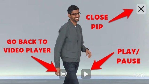 Picture in Picture Mode controls