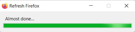 Refresh Firefox Progress Bar