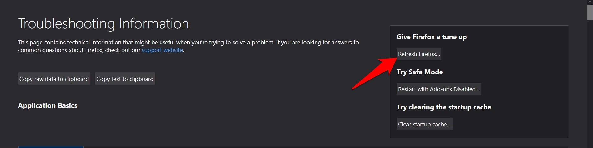 Reset and Refresh Firefox Browser