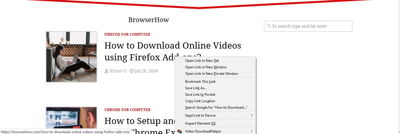 Right-Click Quick Open Menu in Firefox