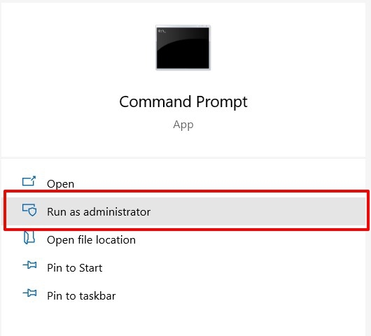 Run Command Prompt as Administrator in Windows OS