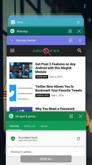 Samsung Phone Task Manager