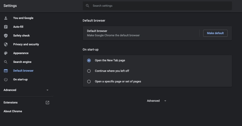 Set Chrome Default Browser on Mac