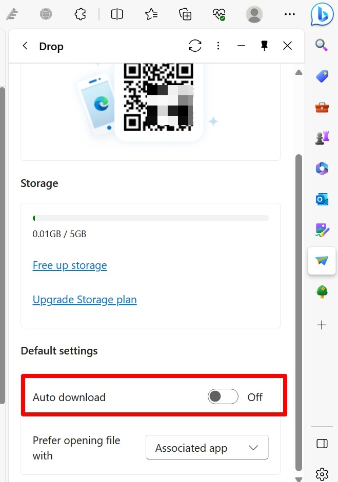 turn off auto download in Edge 