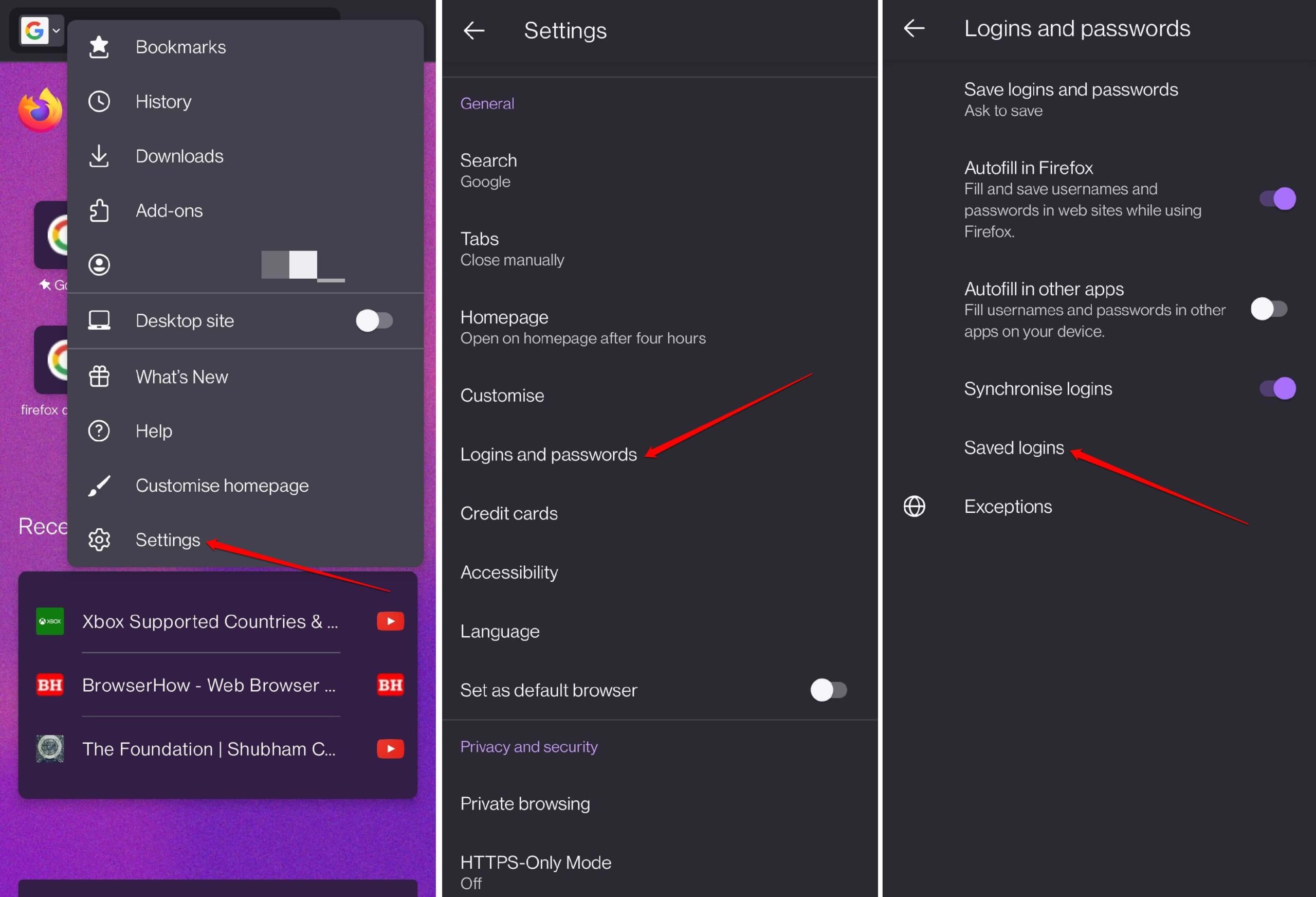 view saved login on Firefox Android scaled