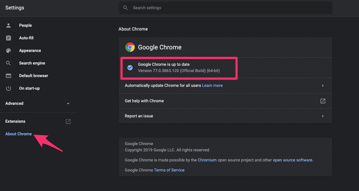 About Chrome Update on Computer