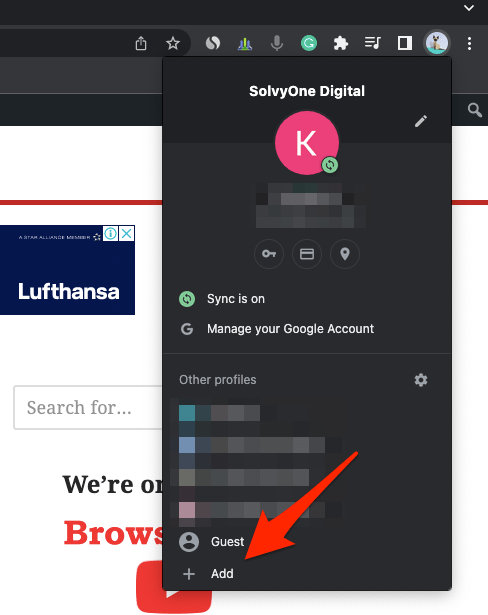 Add Chrome Profile option