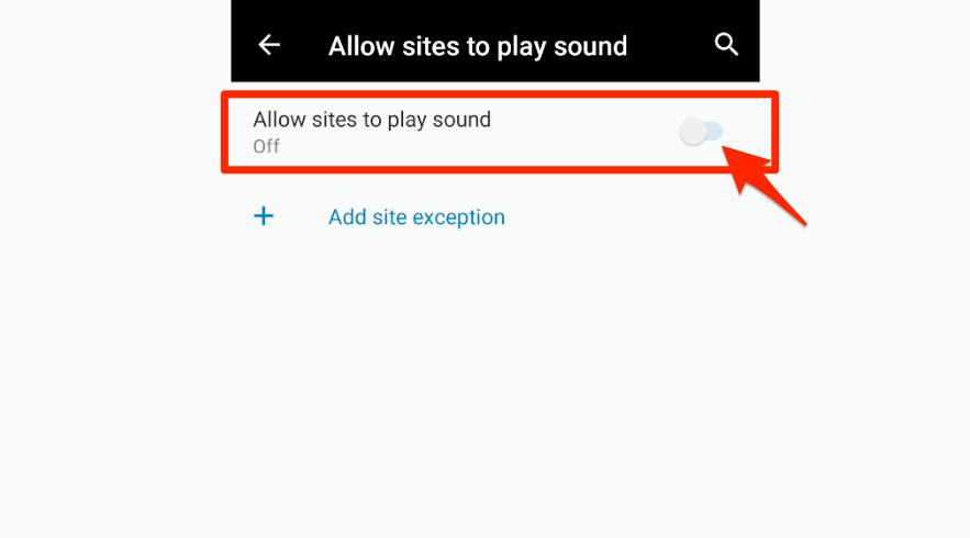 Allow Sites to Play Sound in Edge Android