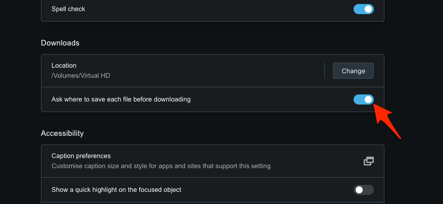 Ask where to save each file before downloading in Opera browser