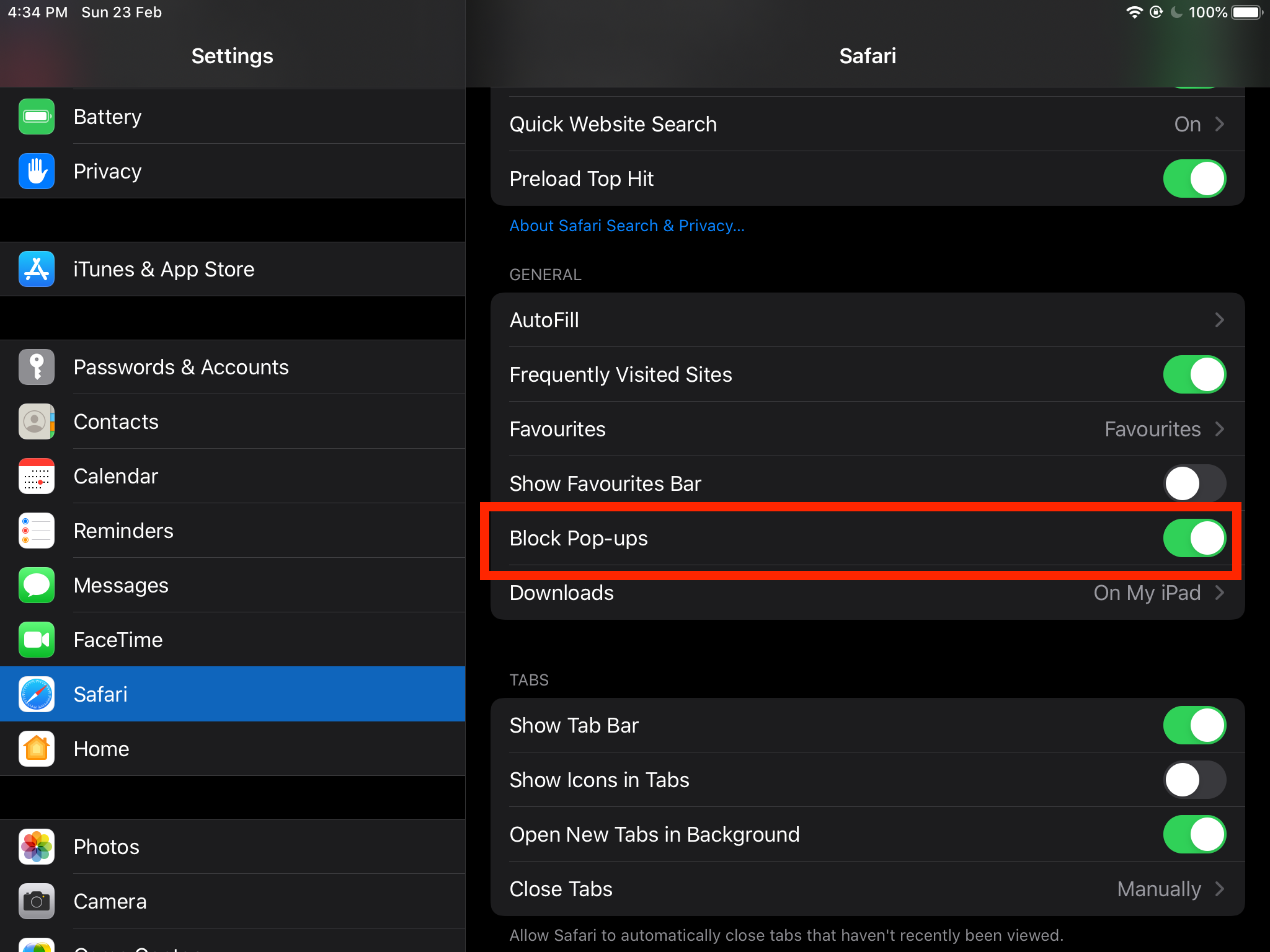 Block Pop-ups and Redirect in Safari iPhone or iPad