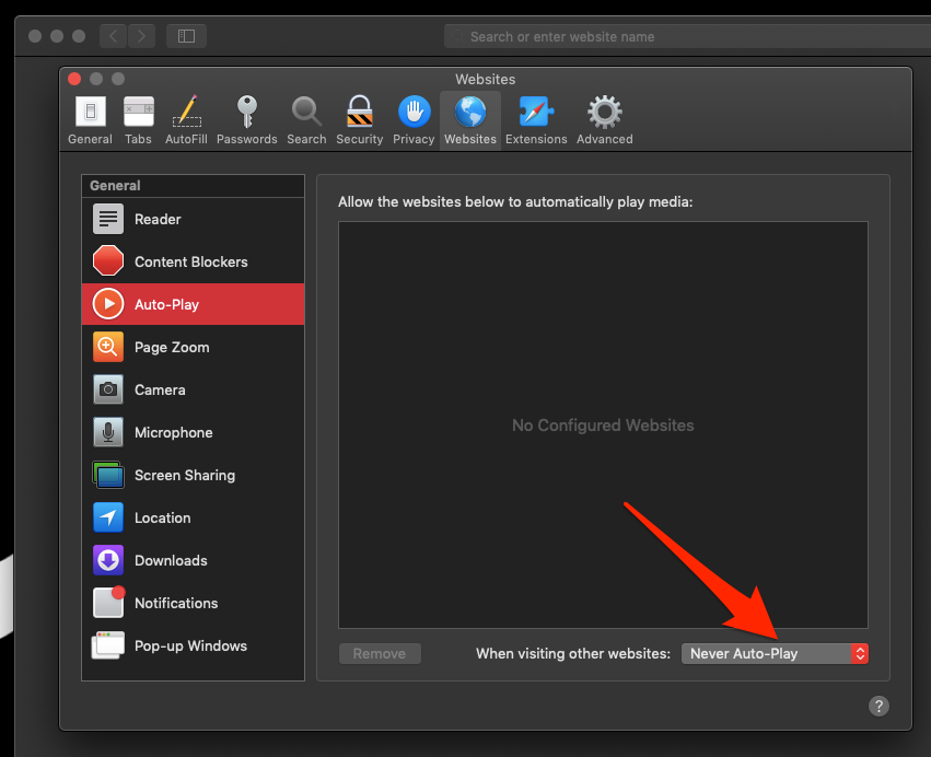 Block and Stop Auto-Play Sound in Safari Browser Mac OS