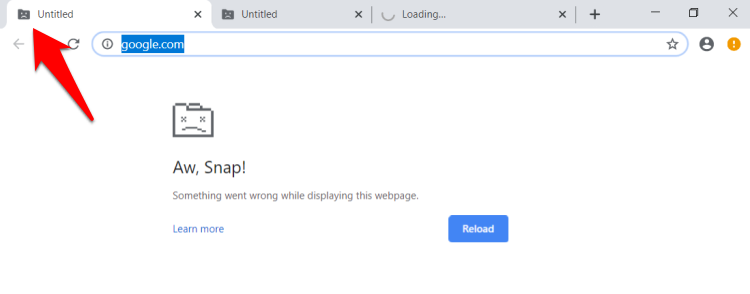 Chrome Crashing as Untitled Error