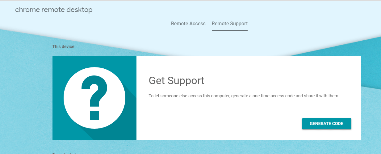 chrome remote desktop get support