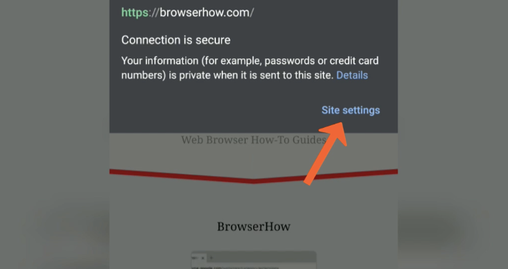 Chrome Android Site Settings