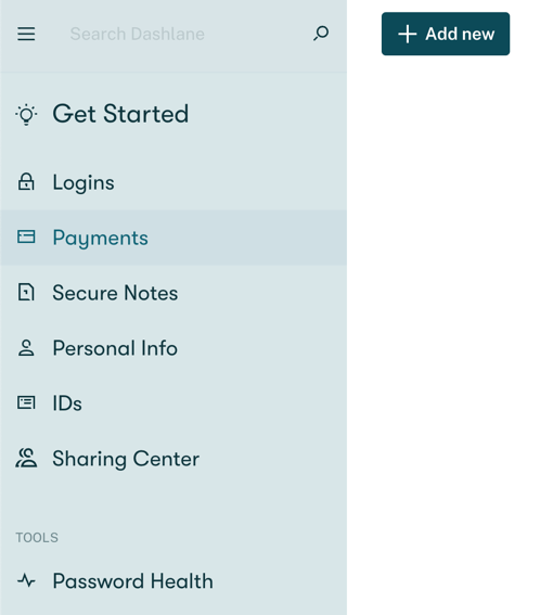 Dashlane Save Payment Secure Notes Personal Info IDs etc.