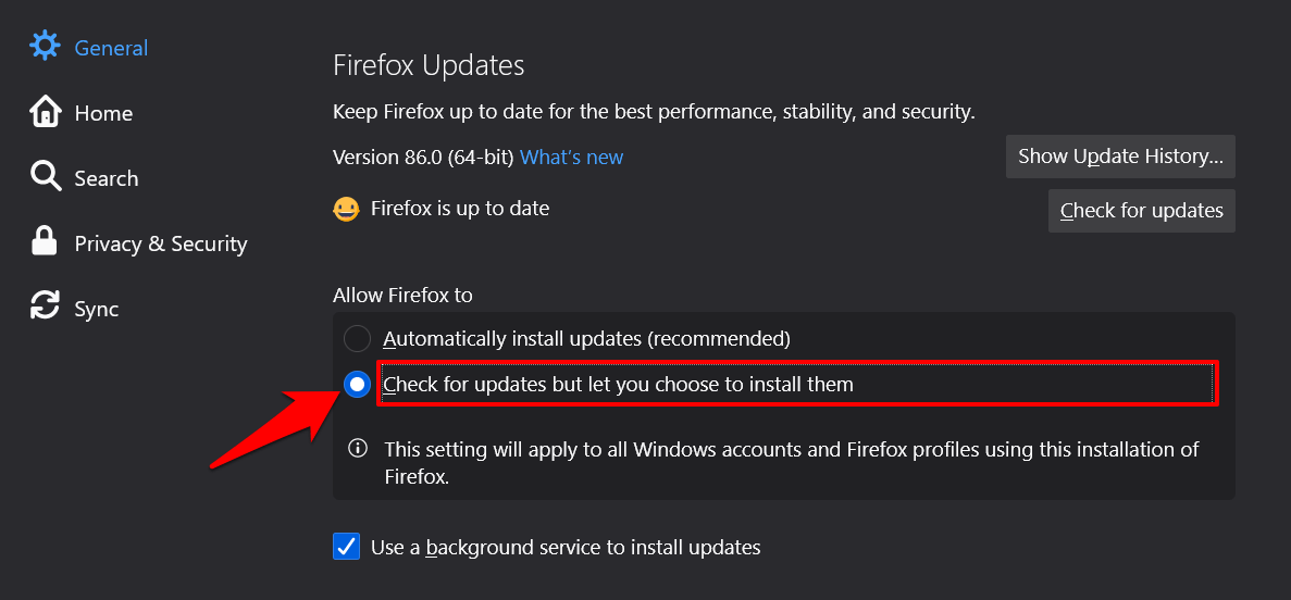 Disable Firefox Auto Update