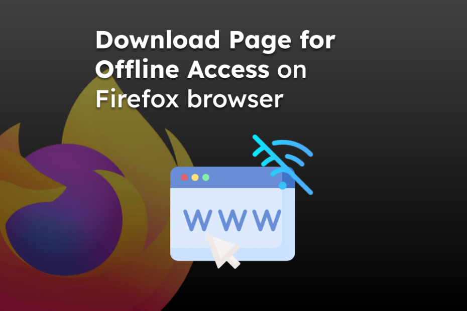Download Page for Offline Access on Firefox browser
