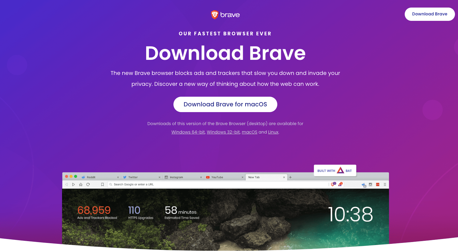 Download Brave browser on computer