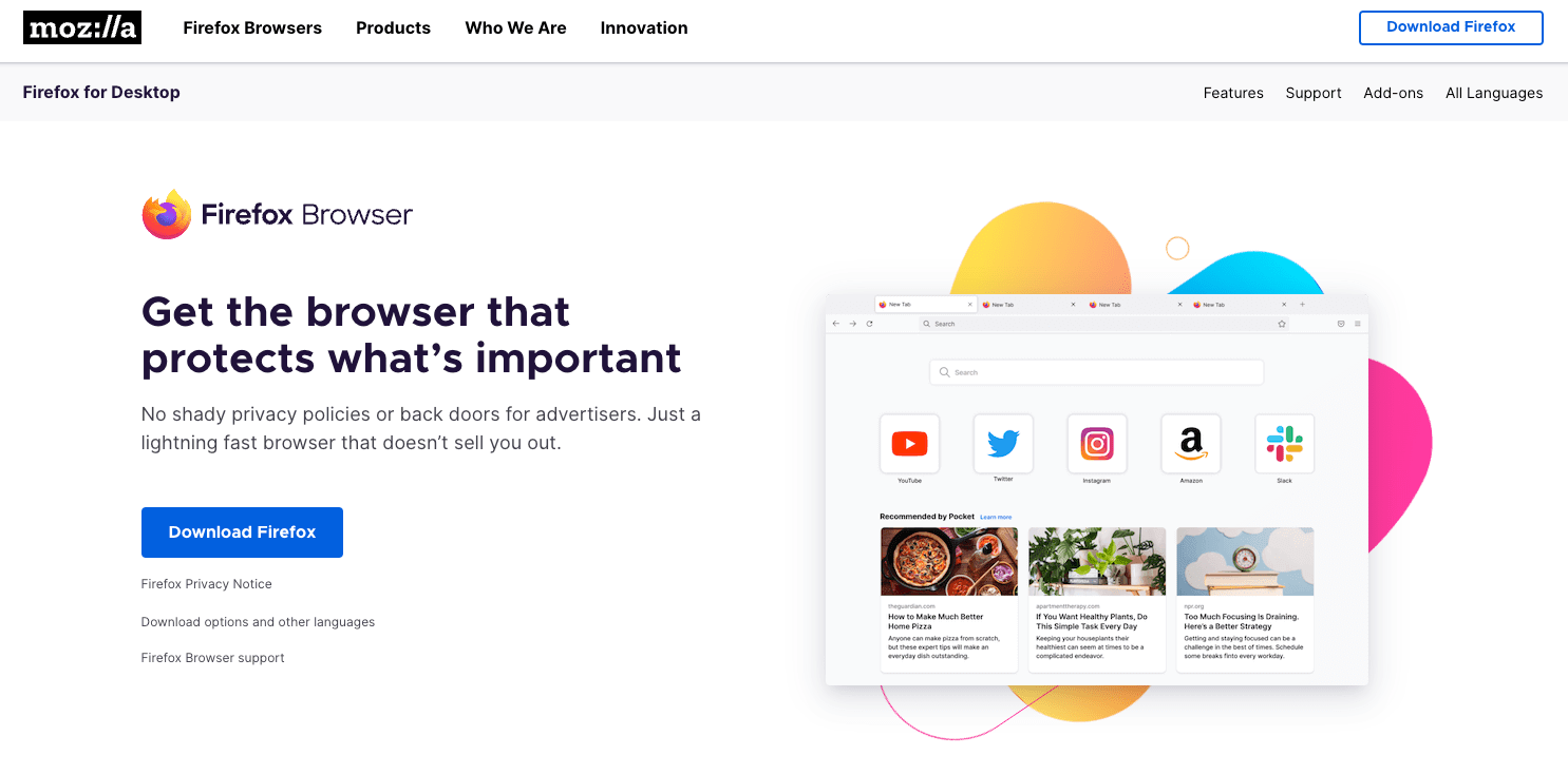 Download Firefox on your computer