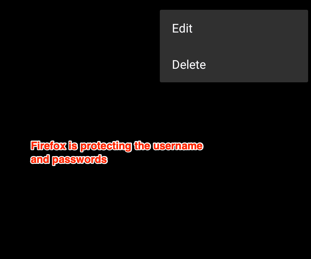 Edit or Delete the Saved Logins in Firefox on Android