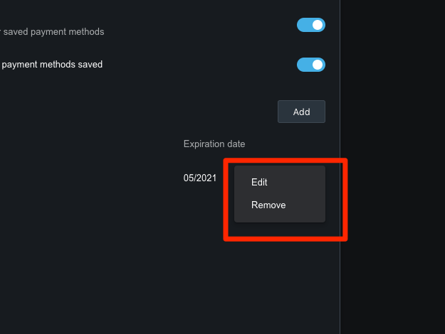 Edit or Remove the Saved Payment Card in Opera browser