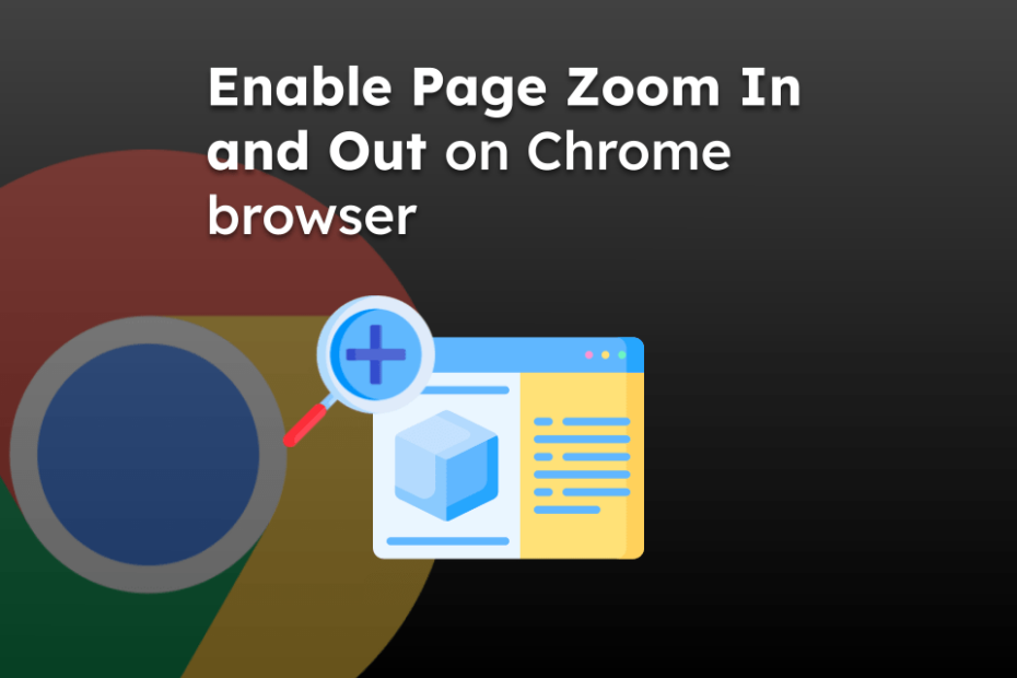 Enable Page Zoom In and Out on Chrome browser