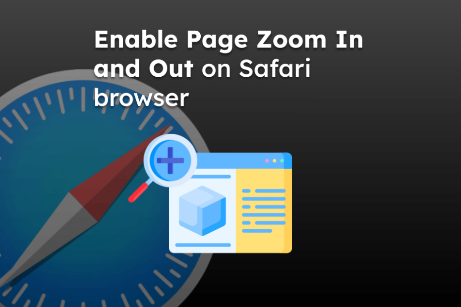 Enable Page Zoom In and Out on Safari browser