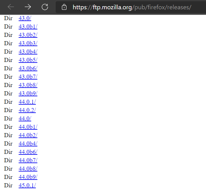 Firefox Release Directory Official Site