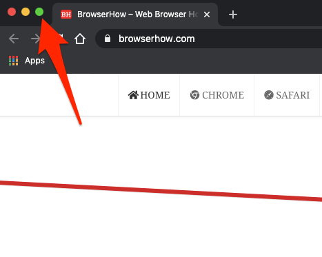 Full Screen button on Chrome App in Macbook