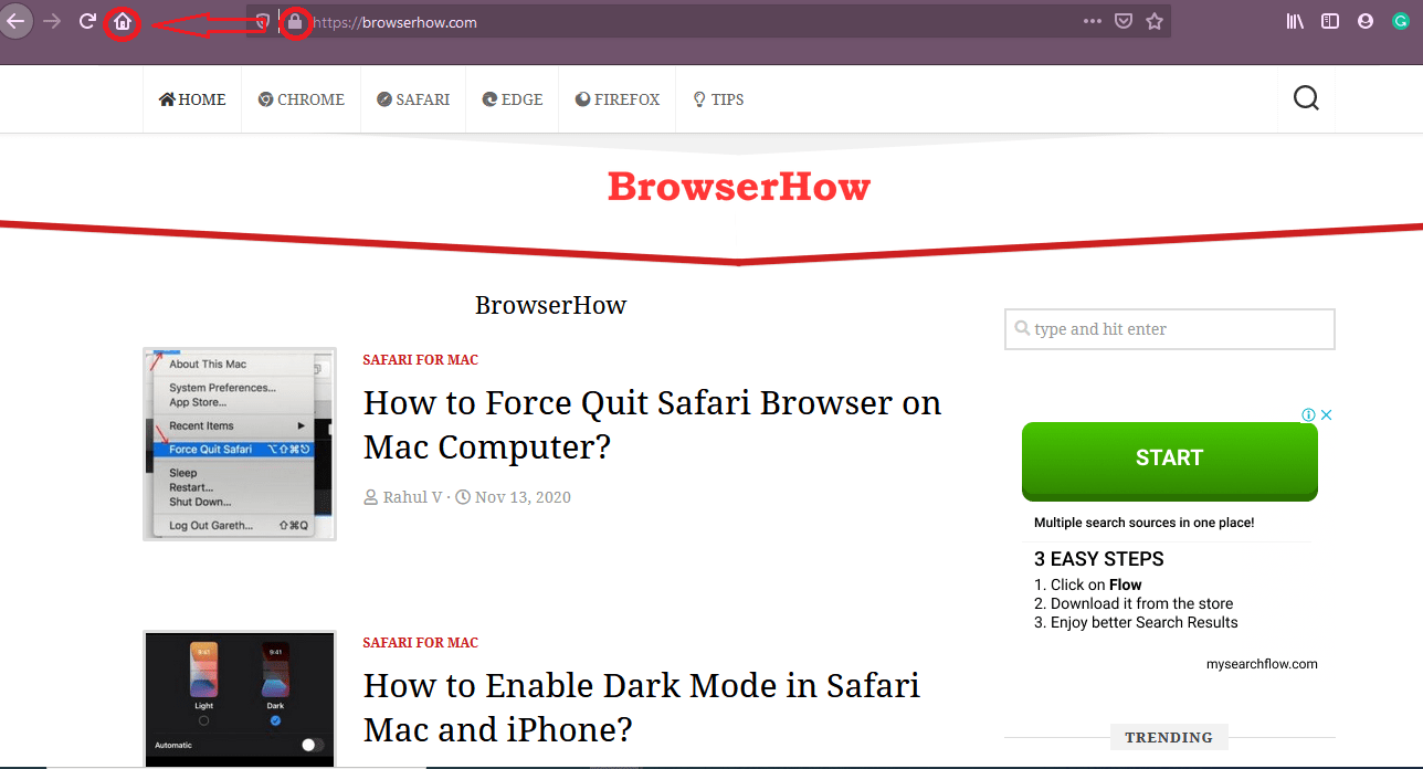 How to chanage firfox homepage using lock icon