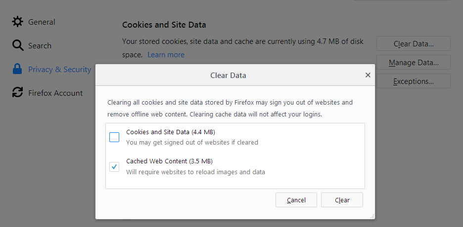 How To Clear Caches In Firefox Computer
