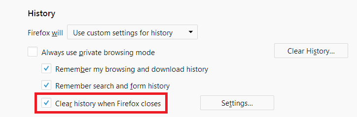 How To Set Firefox To Clear  My History Automatically