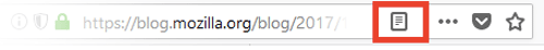 How to show reader view mode in Firefox computer