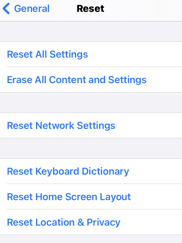 iPhone Reset Mobile Phone