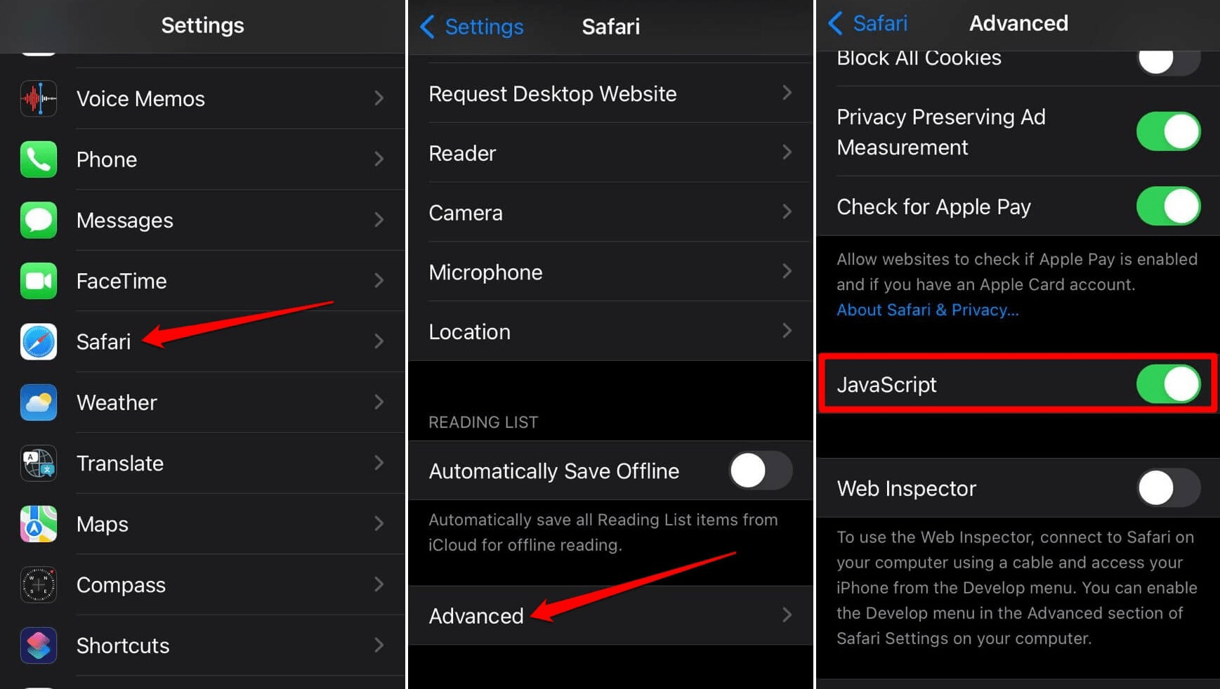 JavaScript Toggle switch for Safari on iPhone