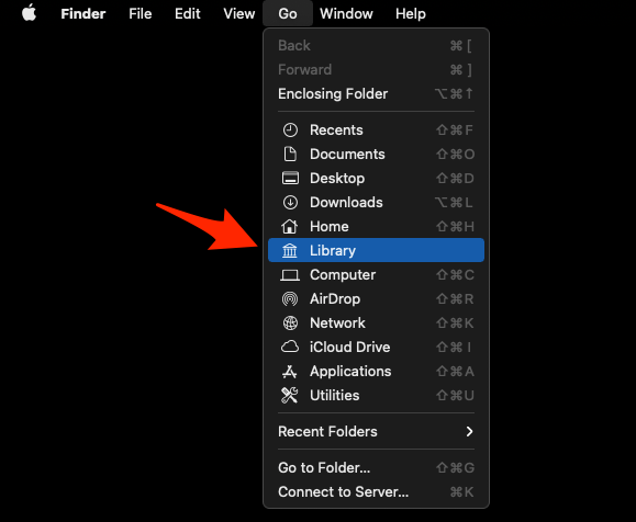 Mac Finder Library Folder from Go menu
