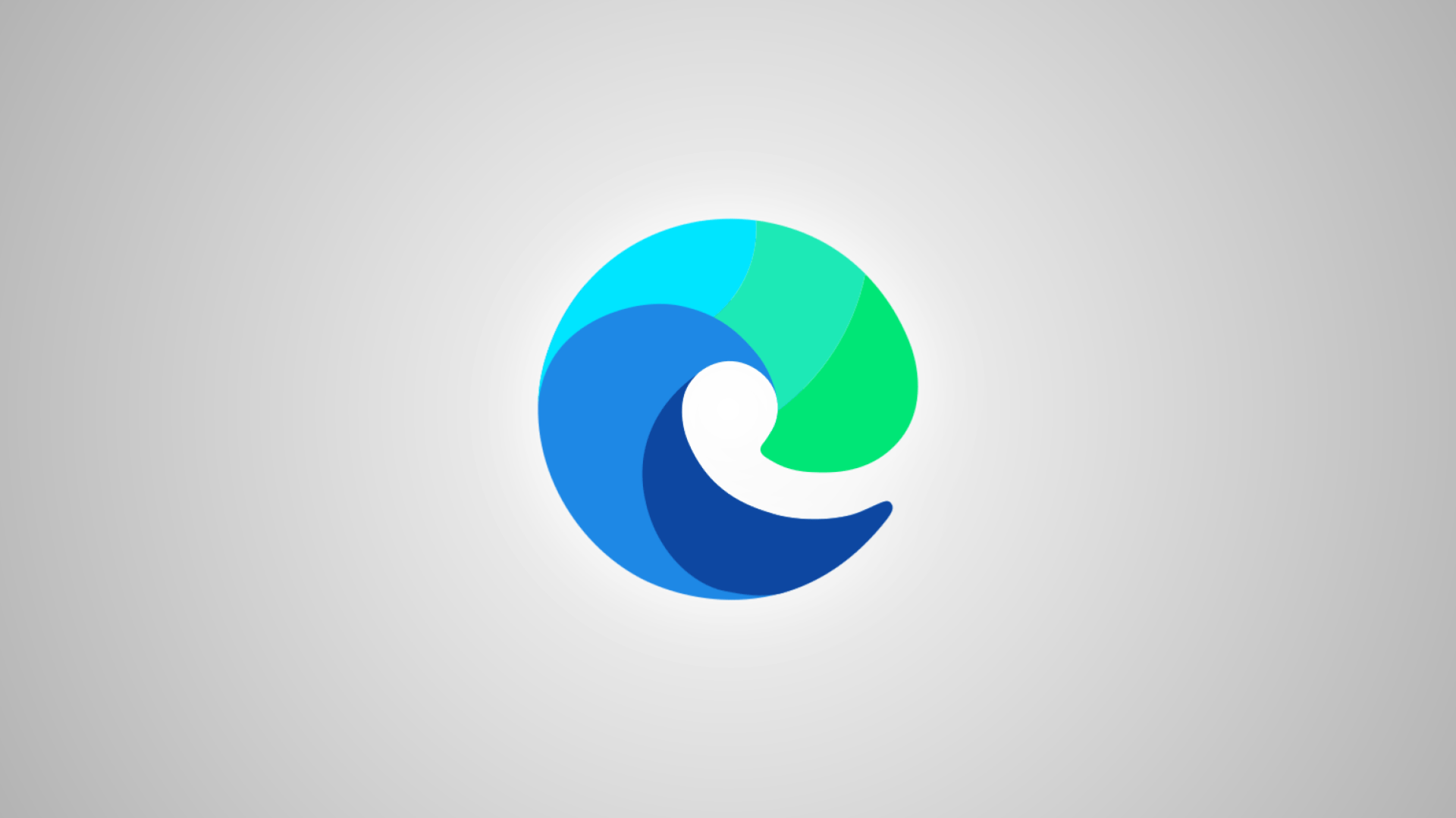 Microsoft Edge Logo with Grey Gradient background