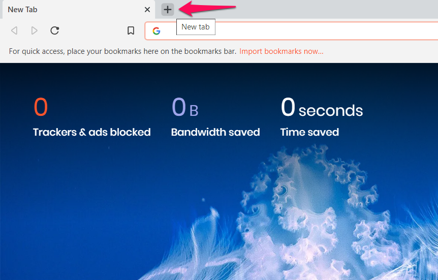 New Tab Plus icon in Brave Browser